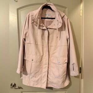 Nine West Blush Cinched Waist Rain Jacket